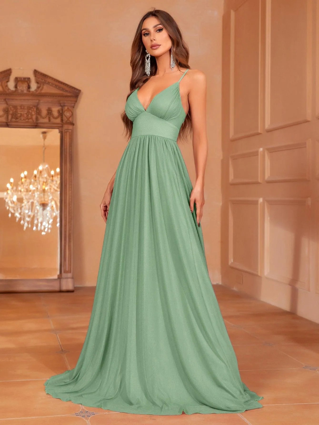 Solid A Line Cami Bridesmaid Dress