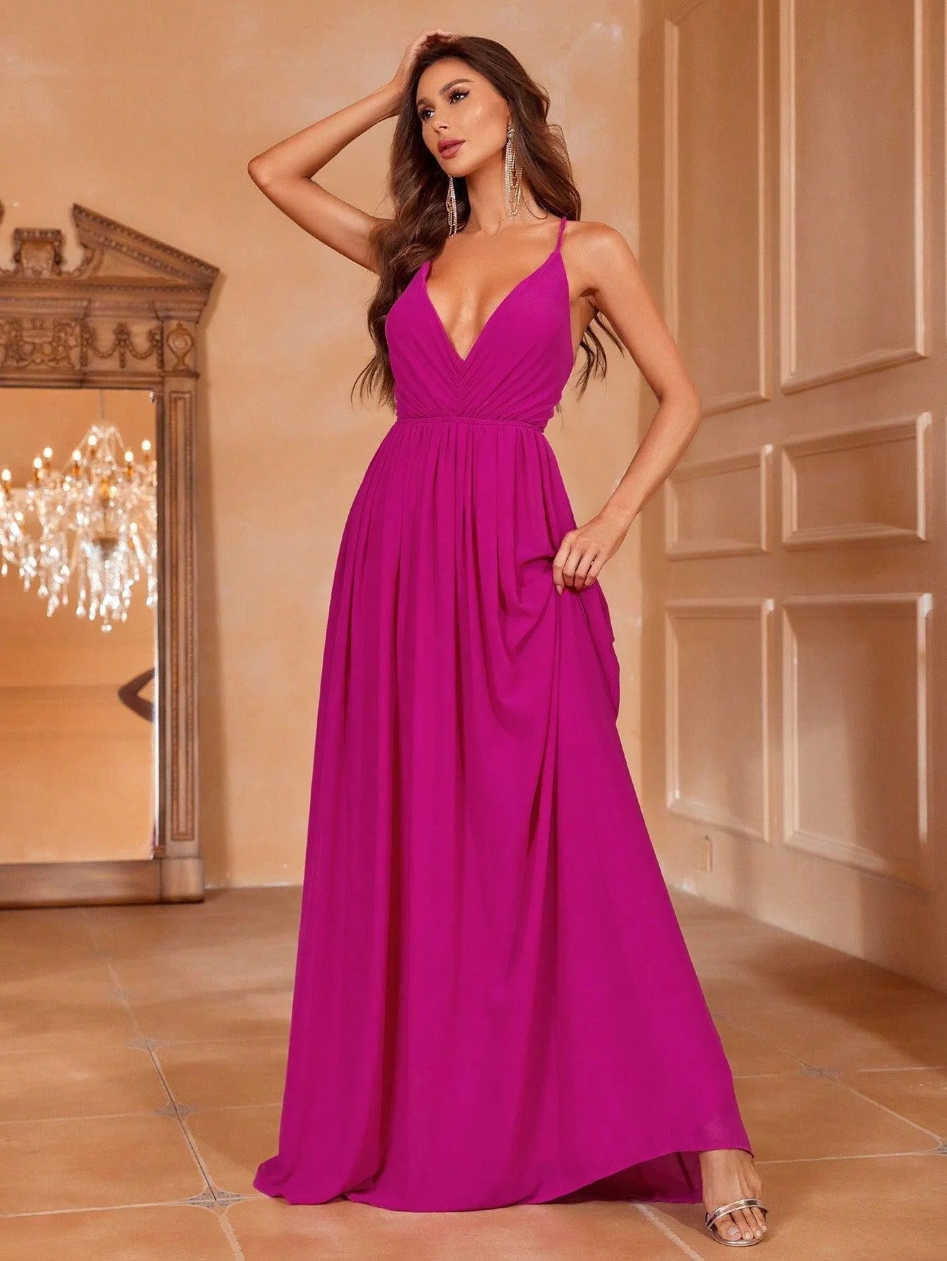 Elegant Chiffon Cami Party Dress