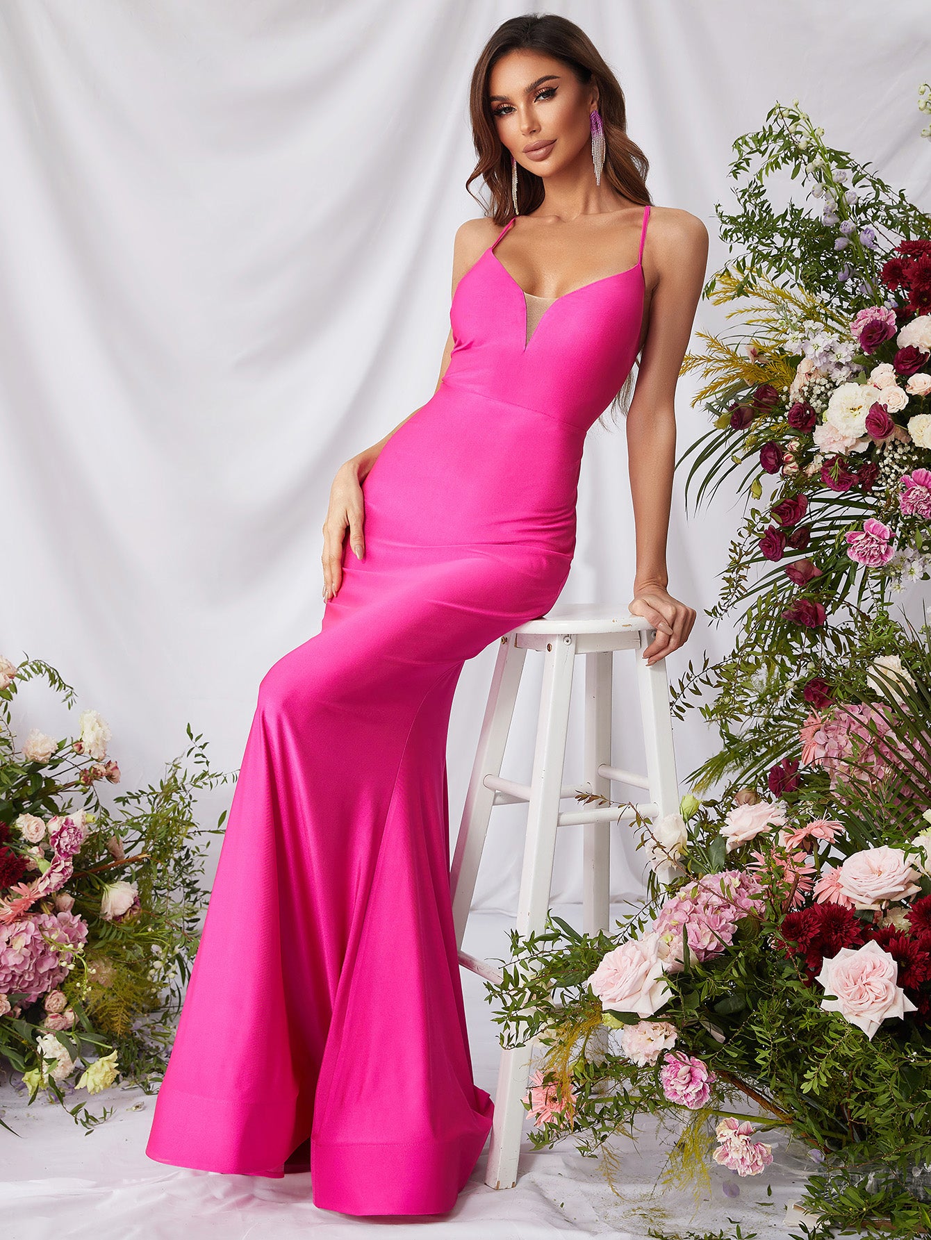 Elegant Spaghetti Strap Mermaid Prom Dress