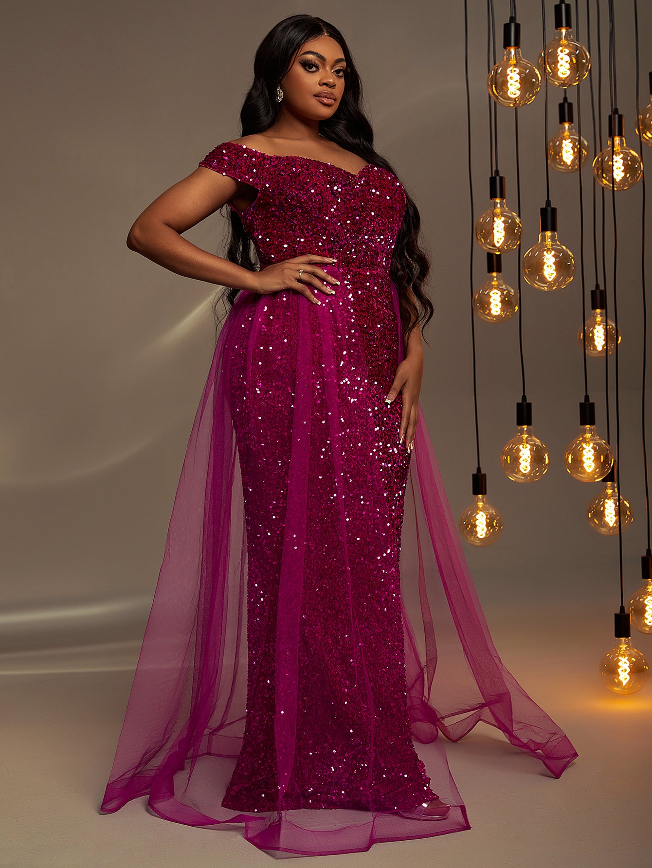 Plus Elegant Off Shoulder Sweetheart Formal Dresses